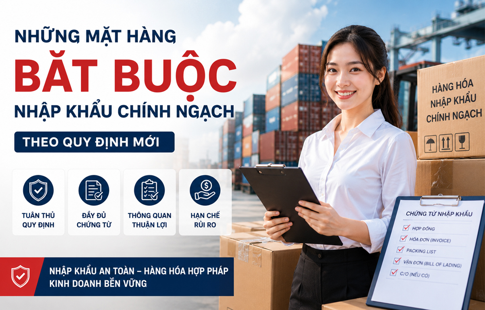 Những mặt hàng bắt buộc nhập khẩu chính ngạch theo quy định mới 2026